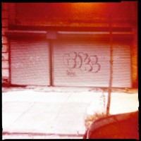 Tags and a Throw-Up, 162nd St., Jamaica, NY (Rephotographed), 2+ ways, 10 times