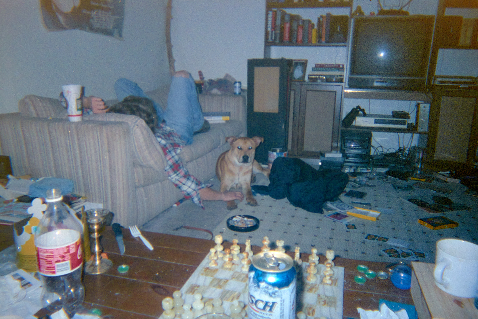 Kevin, Tucker, and my filthy apartment, circa 2001.