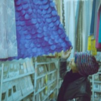 Hana admires a curtain©JamesECockroft 20150118