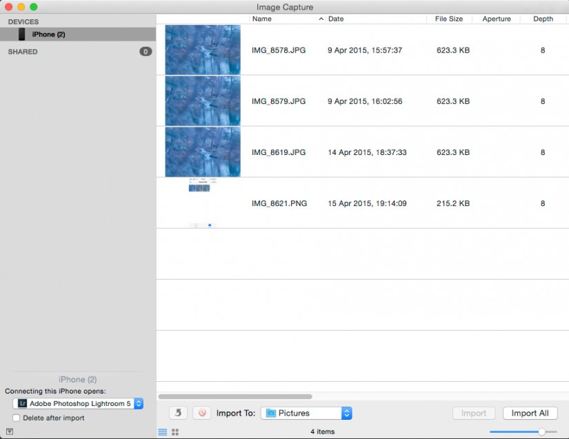 Image Capture Import Screen|©JamesECockroft-20150415