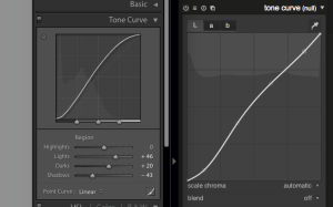 LRCC Tone Curve comparison