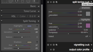 LRCC split toning comparison