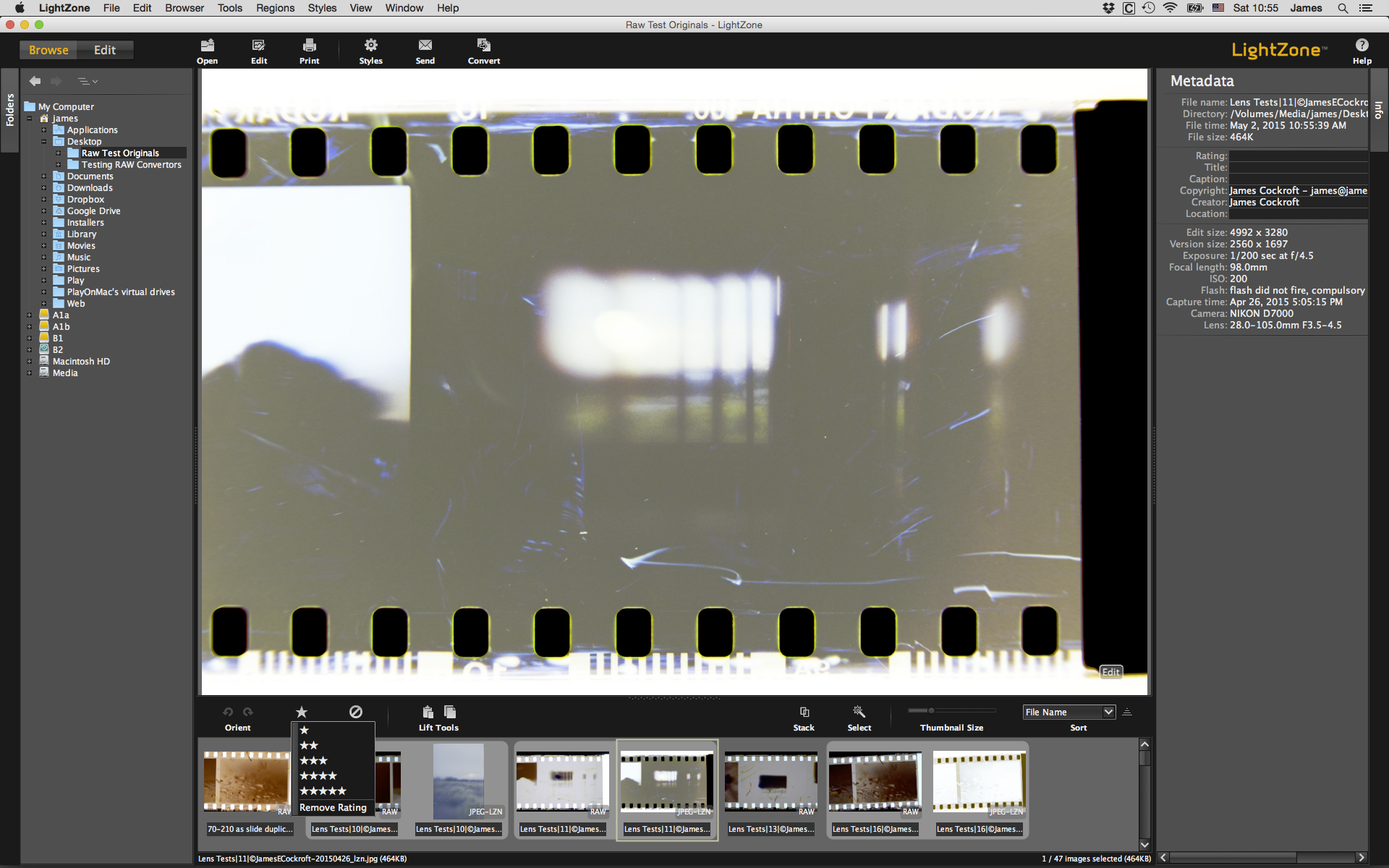 Digital Darkroom Software Review LightZone James Cockroft