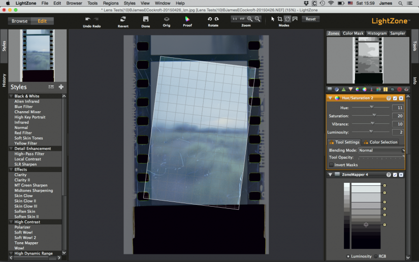 Lightzone Straightening tool operates strangely